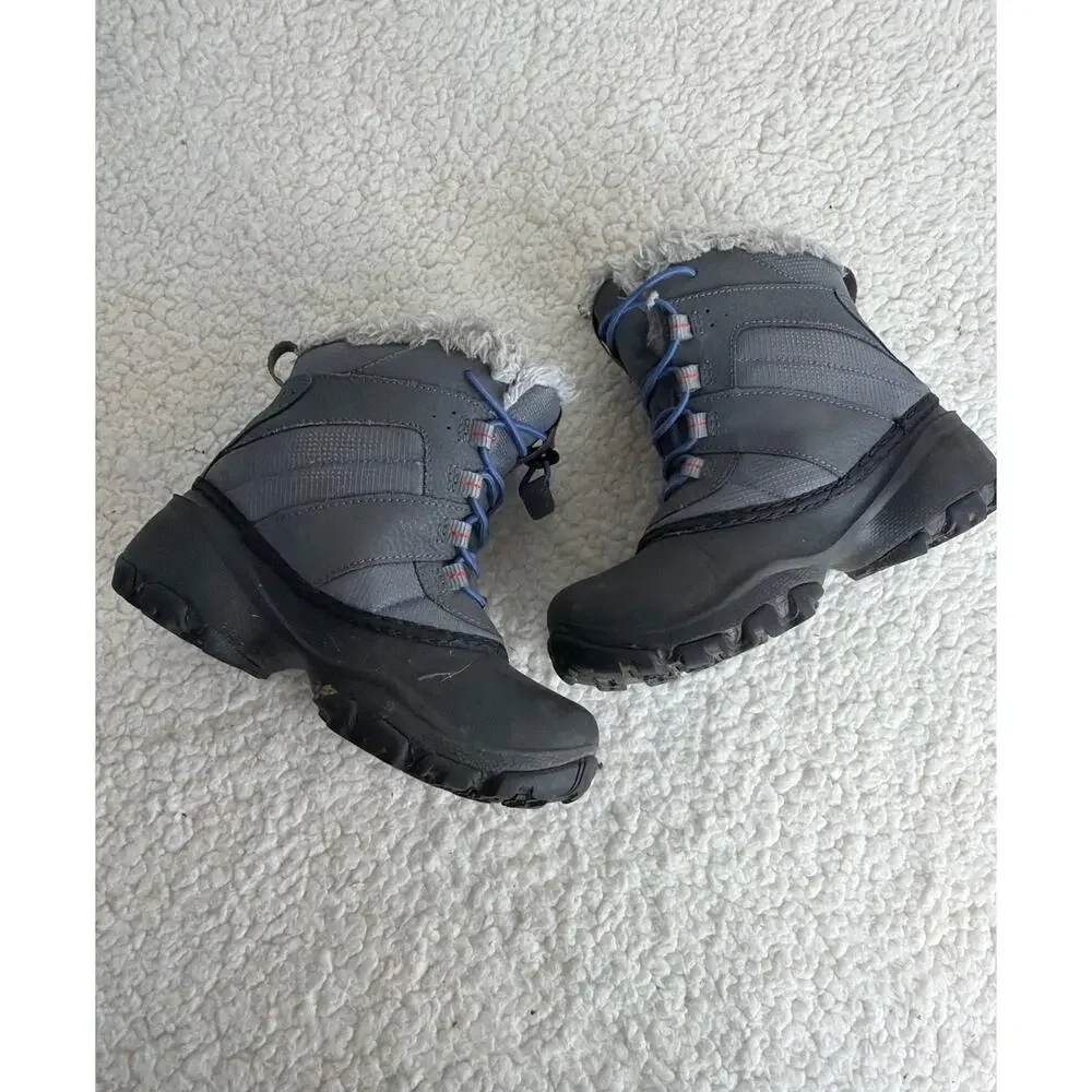 Columbia Girls Waterproof Boots Size 1 Insulated Snow Winter Rope Tow‎